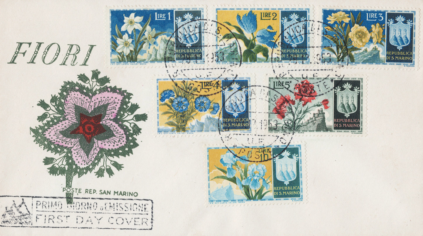 First Day Cover / Fiori, 1953