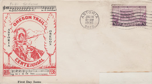 Cover / Oregon Trail Centennial, Astoria, 1936