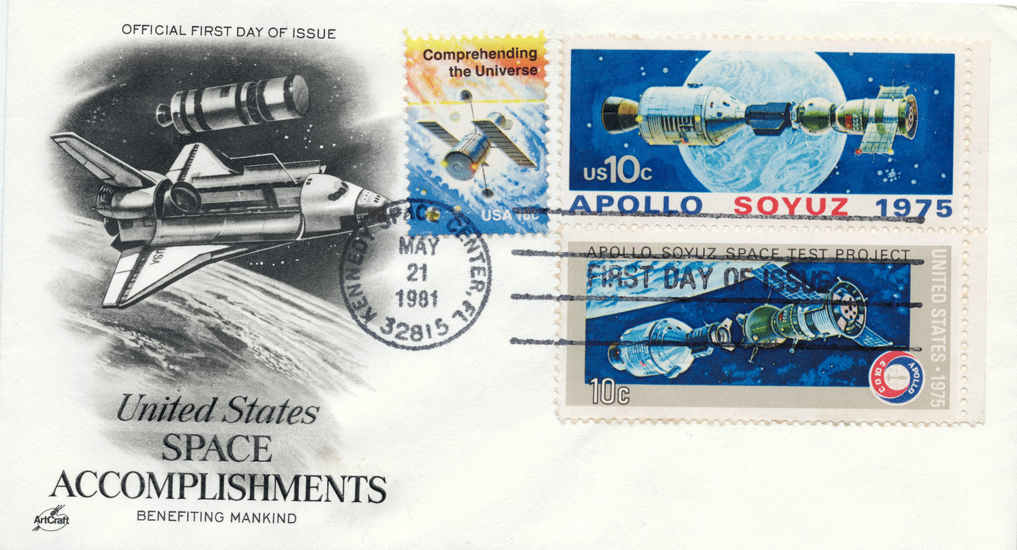 First Day Cover / Space, 1981 + Apollo-Soyuz, 1975