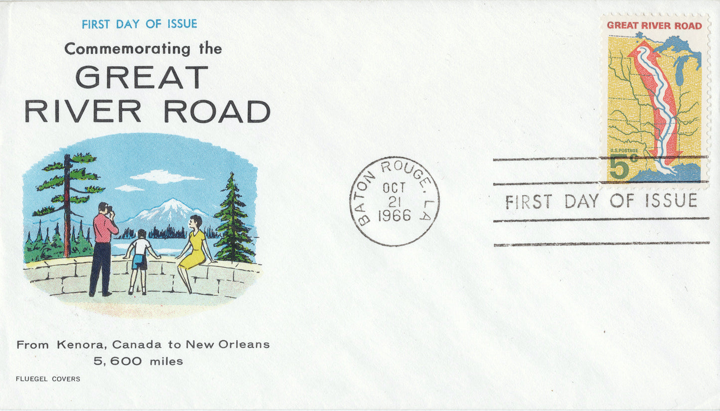 First Day Cover / Great River Road, Baton Rouge, 1966