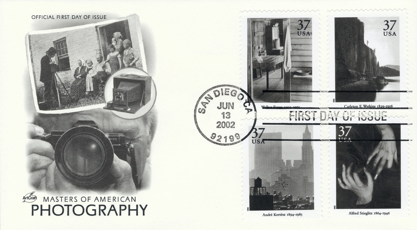 First Day Cover / Masters of American Photography, San Diego, 2002