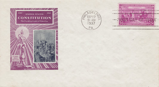 First Day Cover / US Constitution, Philadelphia, 1937