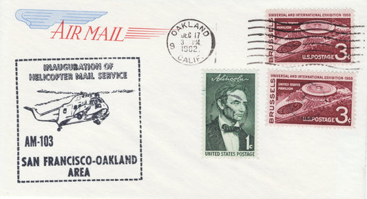 Flight Flight Cover / San Francisco - Oakland, Helicopter Service, 1962